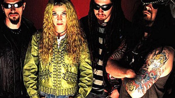 Promotional photo of the heavy metal band White Zombie, originally by Geffen Records.